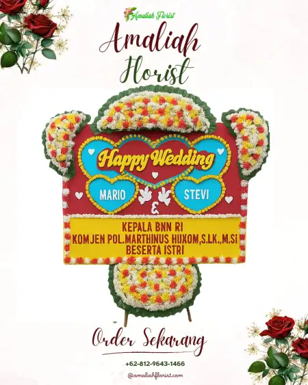 Papan Bunga Pernikahan Parakan Sebaran